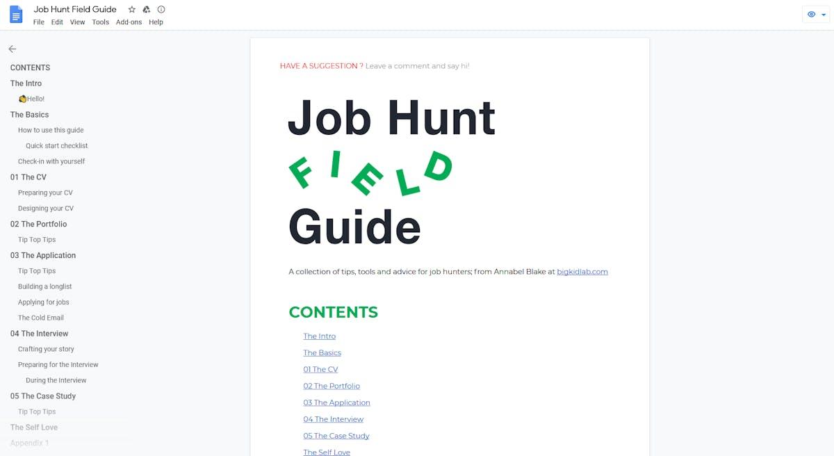 Job Hunt Field Guide