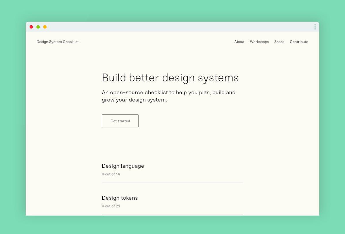 Design System Checklist