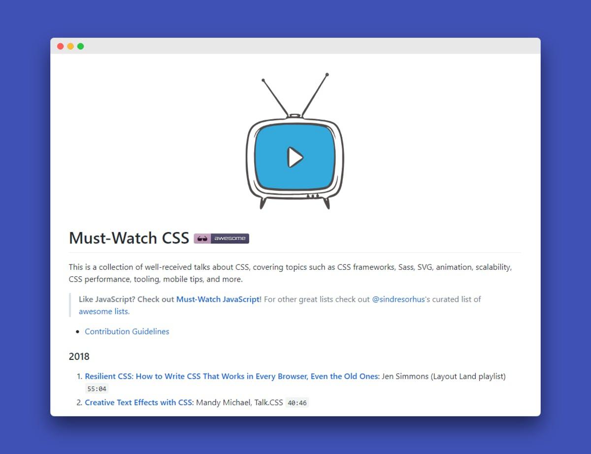 Must-Watch CSS