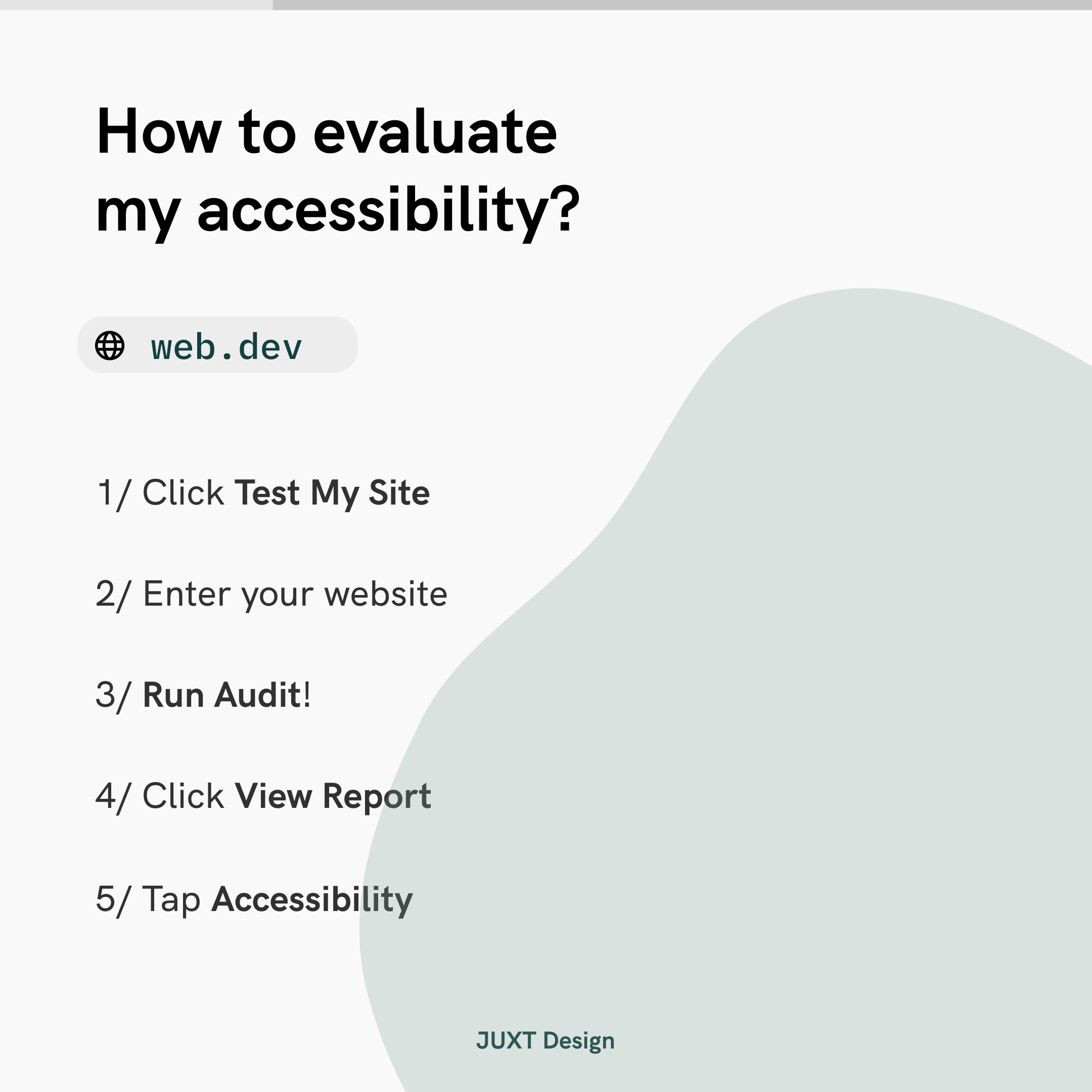 Evaluate my accessibility with web.dev